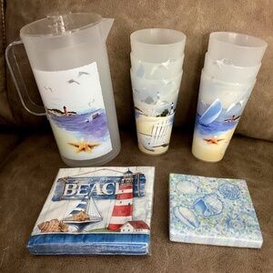 New Beach theme drink ware set